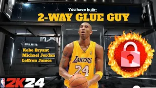 *NEW* RARE 2-WAY GLUE GUY BUILD IN NBA 2K24! SUPER RARE OVERPOWERED DEMIGOD BUILD WITH CONTACT DUNKS