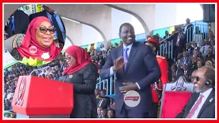 RAIS SAMIA ATUMIA MSEMO wa ROMA 'TUWAPE MAUA YAO' - UTACHEKA AKIMTAMBULISHA RAIS RUTO...