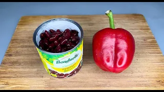 Беру ФАСОЛЬ и СЛАДКИЙ ПЕРЕЦ и готовлю вкусный рецепт из простых продуктов!