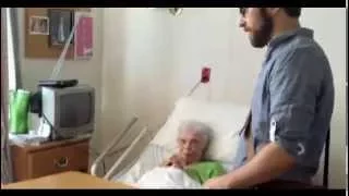 102 year old lady sees herself on TV for the first time