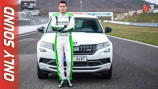 NEW SKODA KODIAQ RS 2019 - JAN KOPECKÝ DRIVER - FIRST TEST DRIVE ON TRACK