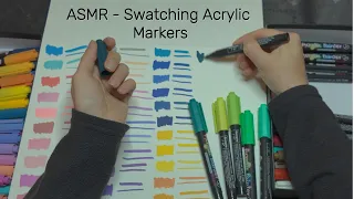 ASMR - Swatching Acrylic Markers (no talking)