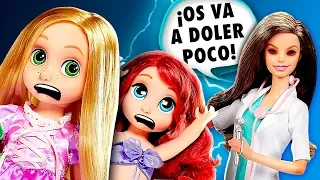 💊 ¡Las Princesas Bebés NO QUIEREN sus VACUNAS! │ Princesas de Disney Muñecas!