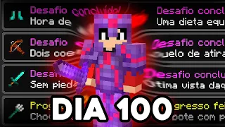 100 DIAS CONSEGUINDO TODAS AS CONQUISTAS DO MINECRAFT HARDCORE - O FILME