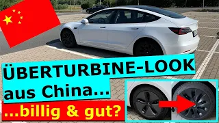 Überturbine Look Radkappen aus China für's Tesla Model 3