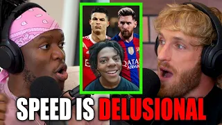 KSI Calls Speed "Delusional" For Taking Ronaldo Over Messi In GOAT Debate!