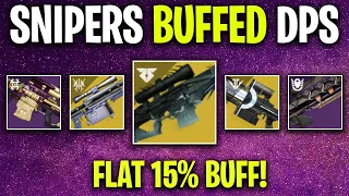 What is THE BEST SNIPER For DPS After The 15% BUFF! Destiny 2 Damage Testing Season of the Wish