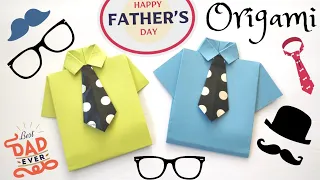 Origami shirt and tie | father's day gift ideas | father's day gift card | easy gift ideas