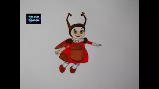 Рисую Божью коровку МИЛУ из Лунтика/253/Draw a ladybug MILA from Luntik