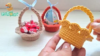 Knitting in record time!😱 MINI BASKETS to crochet in minutes! ⏱️