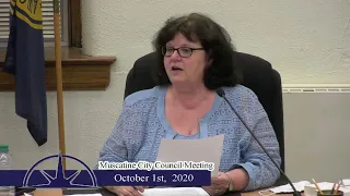 October 1, 2020 Regular City Council Meeting