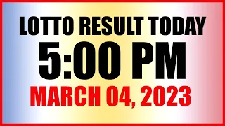 Lotto Result Today 5pm March 4, 2023 Swertres Ez2 Pcso