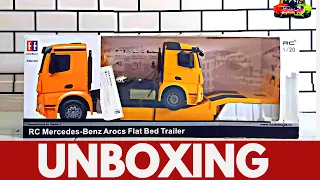 Unboxing Rc Truck Trailer Mercedes Benz Arocs Flatbed Trailer