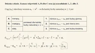 Zadanie - badanie monotoniczności ciągu