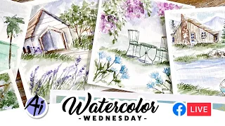 Ai Watercolor - Mini Canvases with ShadowBox - Part 1