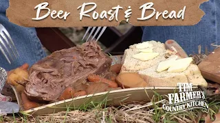 BEER ROAST & BREAD | Honey Mustard & Beer Braised Roast with Rosemary Pepper Beer Bread
