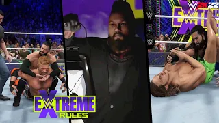 WWE Extreme Rules 2022 Full Show Highlights - WWE 2K22 Simulation