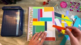 Trying Out Grid Glueing | Lisa Glue Book | Positive Vibes
