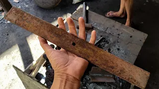 Knife Making - Forging A BIG Camping Knife (SUPER STRONG FULL TANG) - Creative Daily Works