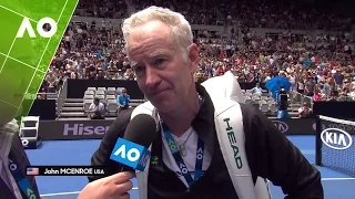 McEnroe/McEnroe v Bahrami/Santoro on court interview  | Australian Open 2017