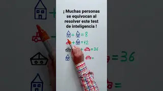 ¡ Muchas personas se EQUIVOCAN al intentar RESOLVER este TEST DE INTELIGENCIA ! TEST IQ