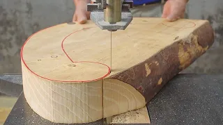 Extremely Skillful Woodworking Techniques Of Curved Woodworking Worker / Build Your Own Unique Table