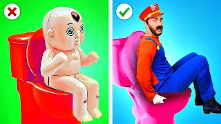 ¿¡MARIO YA ES PAPÁ!? ¡Consejos Locos para Padres y Accesorios de Baño Geniales por Zoom GO!