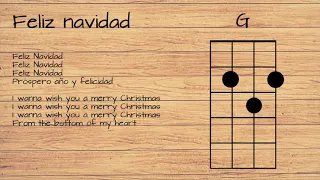 Feliz Navidad (I wanna wish you a merry christmas) UKULELE TUTORIAL W/ LYRICS