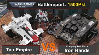 Warhammer 40k Battle Report: Tau Empire vs. Space Marines 1500Pkt 10.Edi deutsch