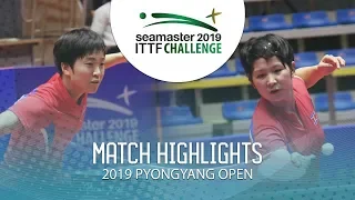 Kim Song I vs Kim Soi Song | 2019 ITTF Pyongyang Open Highlights (1/4)