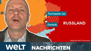 UKRAINE-KRIEG: Häuserkampf um Tschassiw Jar – Putins neues Ziel im Donezk | WELT Stream