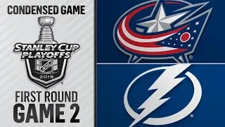 Columbus Blue Jackets vs Tampa Bay Lightning R1, Gm2 apr 12, 2019 HIGHLIGHTS HD