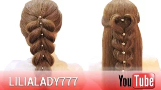 Французские Косы. French braids. 2 Французские Косы На Резинках. Очень Легкие Прически!