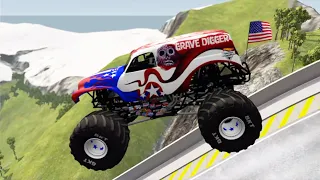 Monster Jam | Monster Trucks | Insane High Speed Crashes with BeamNG Drive & Steel Titans #8