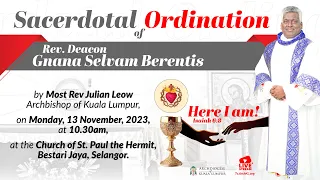 Sacerdotal Ordination of Deacon Gnana Selvam Berentis