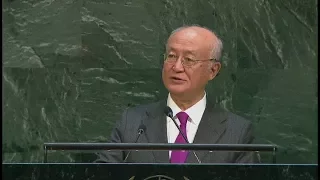 IAEA Director General Yukiya Amano at the UN General Assembly