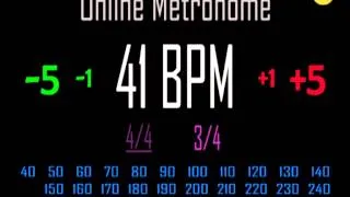 Metronomo Online - Online Metronome - 41 BPM 3/4