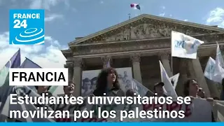 Francia: estudiantes universitarios de París se movilizan en solidaridad con los palestinos