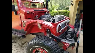 Voltaire's fj40 FJPrime lsa supercharger on ls1 swap, first start!