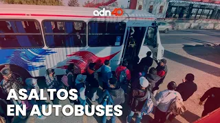 Robo a autobuses en Guanajuato y Edomex