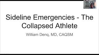 Sideline Emergencies | National Fellow Online Lecture Series