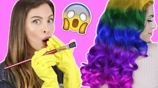 KRASS! SIE FÄRBT HEIMLICH MEINE HAARE BUNT 🌈😱 VERRÜCKTES UMSTYLING! KIM LIANNE & KINDOFROSY