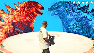 FIRE GODZILLA vs ICE GODZILLA In GTA 5!