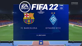FIFA 22 FC Barcelona vs Dynamo Kyiv l UCL Gameplay