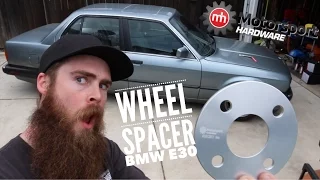 INSTALLING WHEEL SPACERS ON THE BERTY30 BMW E30 Build EPISODE 18