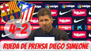 Barcelona vs Atleti 4-2 | Rueda de prensa Simeone