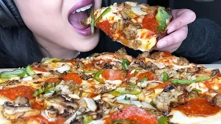 ASMR CHEESY PIZZA DOMINOS MUKBANG (No Talking) Eating Sounds | ASMR Phan