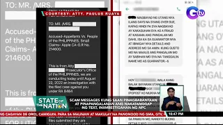 Scam messages kung saan pinagbabantaan at pinapangalanan ang nakatanggap ng text... | SONA