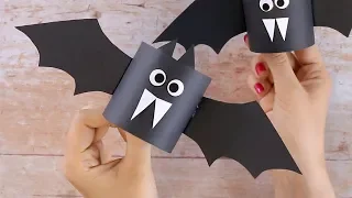 Paper Crafts for Kids - Easy Bat Halloween Craft for Kids