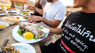 Lebanese Seafood - Eating LIONFISH in The Mediterranean Sea! | Batroun, Lebanon
